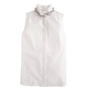 NWOT J.Crew Gemstone Ruffle Sleeveless Top